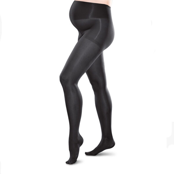 UltraSheer Moderate Compression Maternity Pantyhose Medium, Black