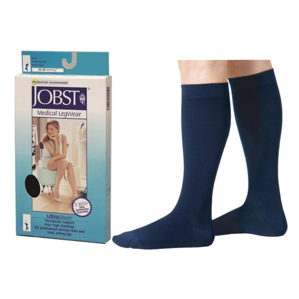 UltraSheer Knee-High Firm Compression Stockings X-Large, Navy