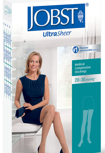 Med Thigh-Hi, Beige, Clsd Toe Ultrasheer, 20-30 mm