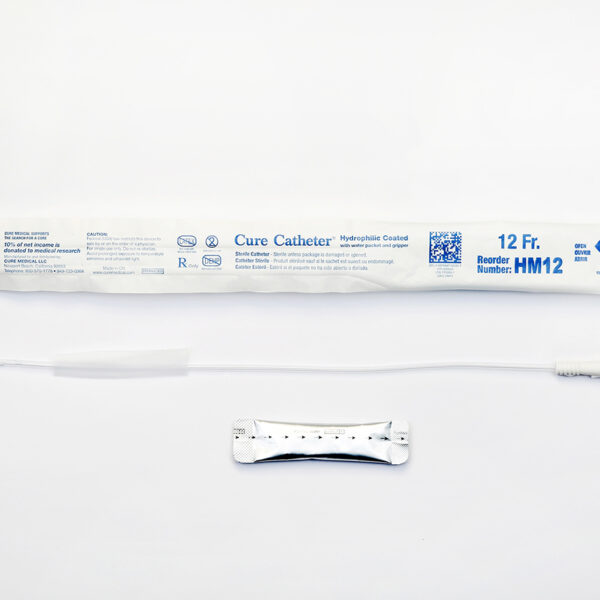 Hydrophilic Cure Catheter, 16" Male, Straight Tip, 12 FR