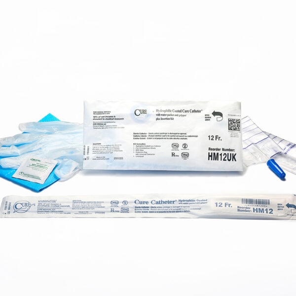 Hydrophilic Cure Catheter Kit, 16" Male, Straight Tip, 12 FR