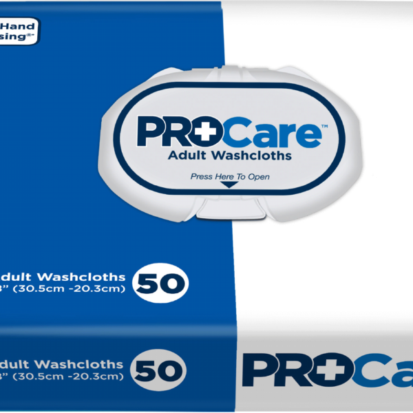 ProCare Adult Washcloth, 12" x 8", Soft Pack