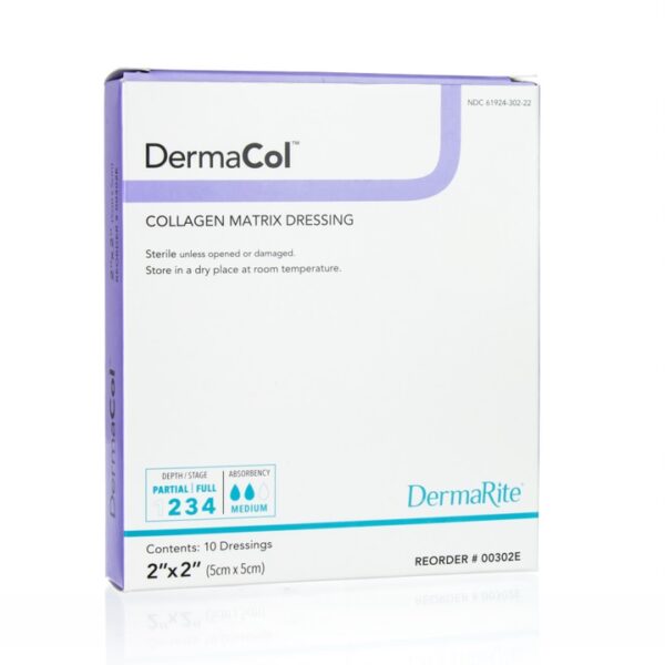 DermaCol Collagen Matrix Wound Dressing, 2" x 2"