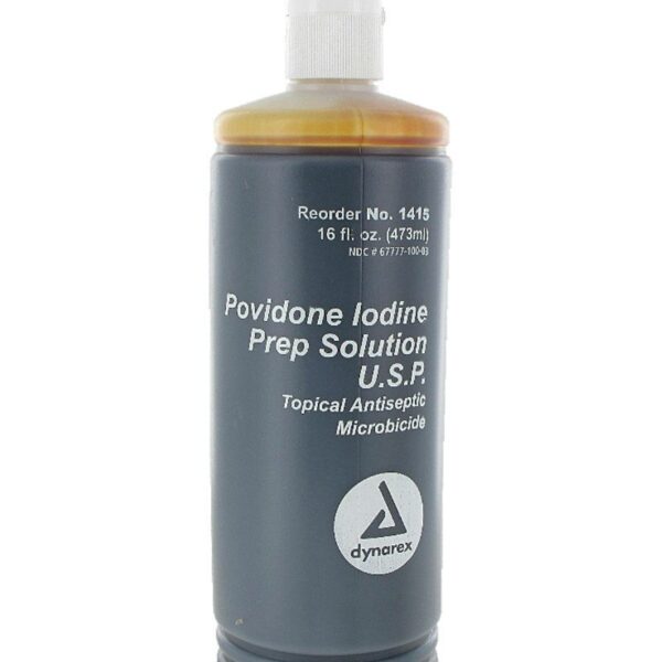 Povidone Iodine Prep Solution 10% USP, 16 oz. Bottle