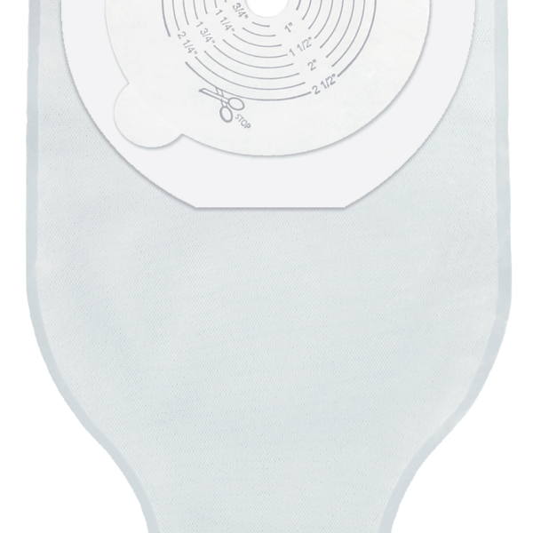 Securi-T USA 12" 1-Piece Drainable Pouch Tape Collar Transparent Cut-to-Fit 1 Curved Tail Closure