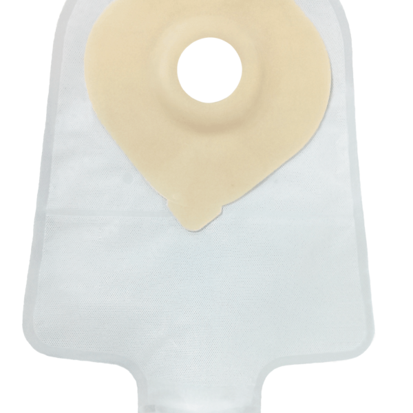 Securi-T USA 9" 1-Piece Urinary Pouch Convex Pre-Cut 3/4" Transparent Flip-Flow Valve (includes 10 caps 1 Night Adapter)