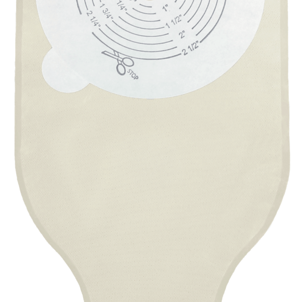 Securi-T USA 12" 1-Piece Extended Wear Drainable Pouch Opaque Cut-to-Fit 1 Curved Tail Closure