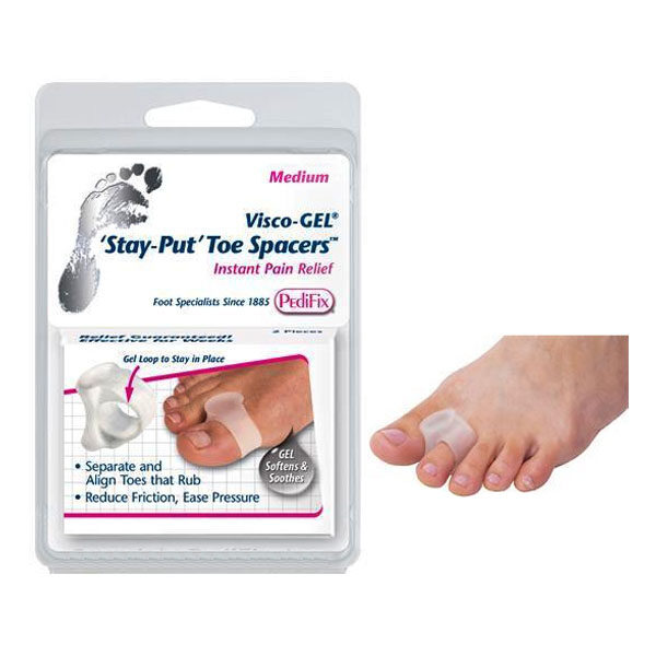 Visco-GEL Stay-Put Toe Spacers, Medium