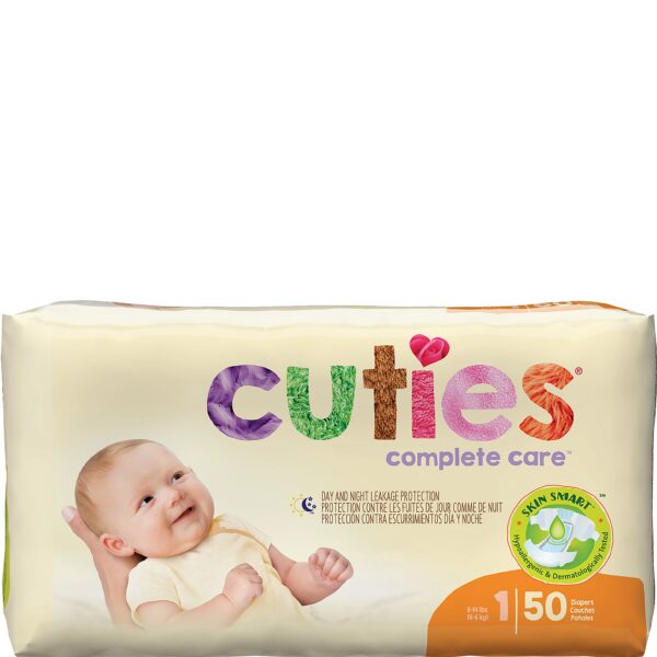 Cuties Complete Care Baby Diapers, Size 1, 8 - 14 lbs. - Replaces: FQCCC01