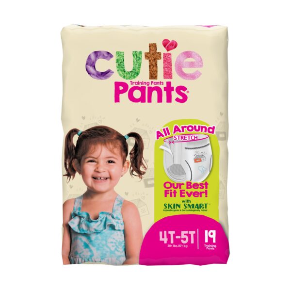Cuties Refastenable Training Pants for Girls 4T-5T, up to 38+