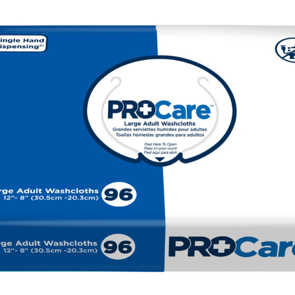 Procare Adult Washcloth Soft Pack, 12" x 8"