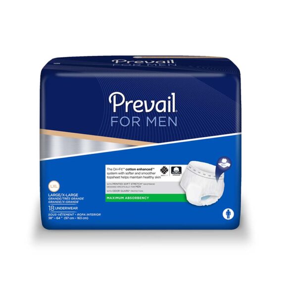 Prevail Underwear for Men, Large, 38" - 50",  Maximum Absorbency