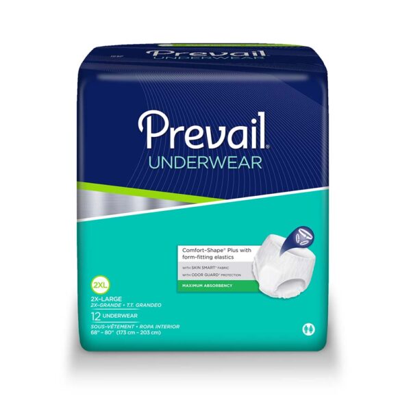 Prevail Protective Underwear, 2X-Large, 68" - 80"