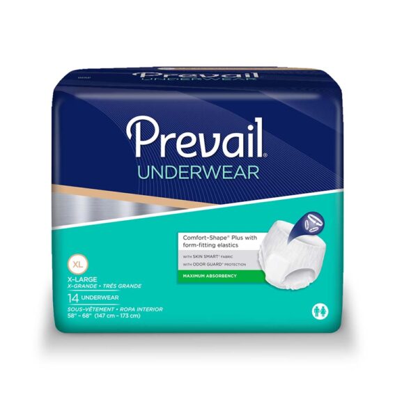 Prevail Super Plus Underwear, X-Large, 58" - 68"