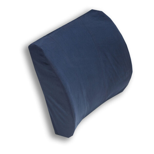 Standard Lumbar Cushion with Navy Cover and Strap, 15" x 13.5"