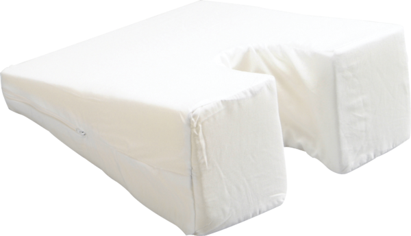 Face Down Pillow, 14" x 17" x 6" to 2.5", White