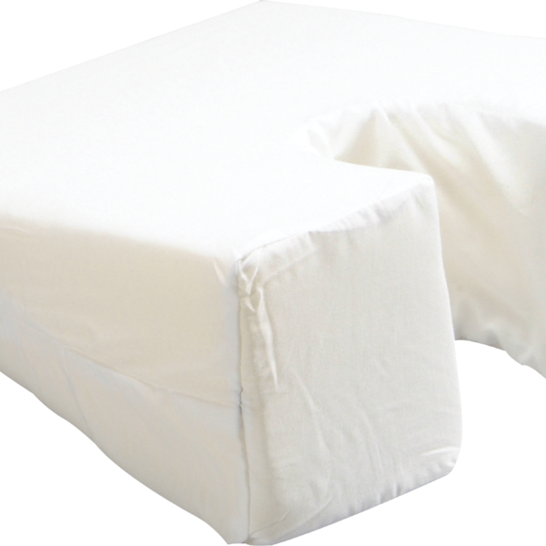 Face Down Pillow, 14" x 17" x 6" to 2.5", White