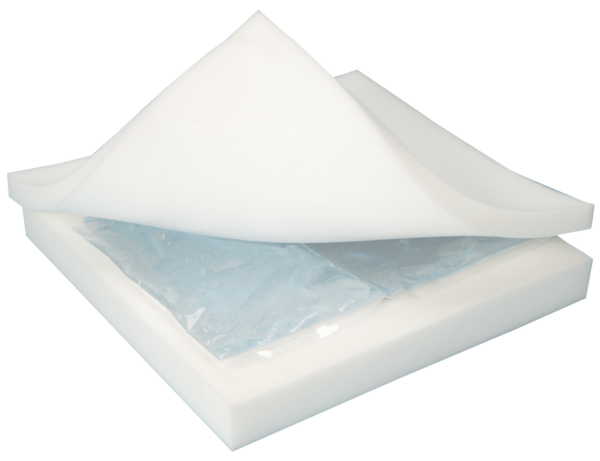 Softeze Gel Wheelchair Cushion, 16" x 18" x 3", Navy/Gray