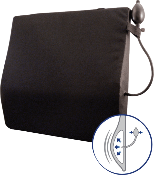 Avir Wheelchair Back Cushion with Adjustable Lumbar Support, 16"