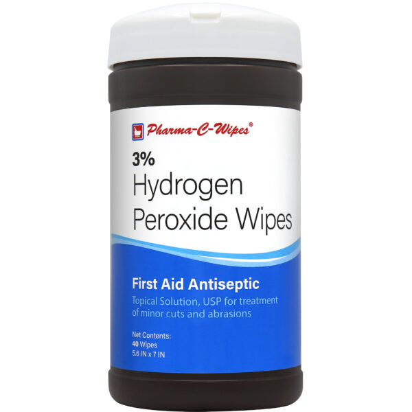 Pharma-C-Wipes 3% Hydrogen Peroxide First Aid Wipe, 40 ct