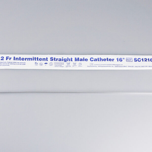 TruCath Intermittent Straight Catheter, Male, 12FR, 16"