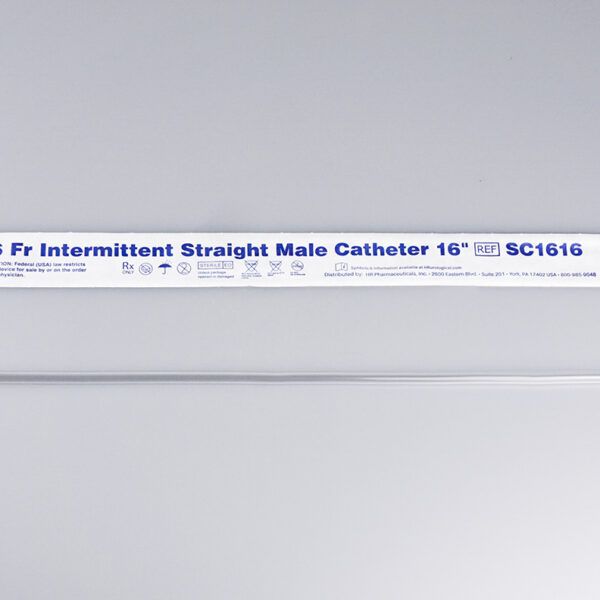 TruCath Intermittent Straight Catheter, Male, 16FR, 16"