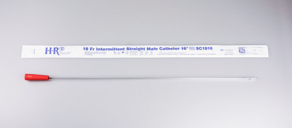 TruCath Intermittent Straight Catheter, Male, 18FR, 16"