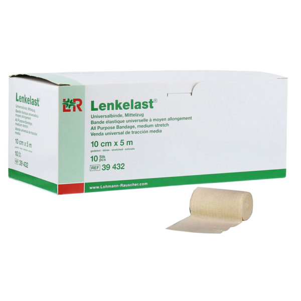 Lenkelast All Purpose Medium Stretch Bandage, 4 x 5.5 yds Stretched