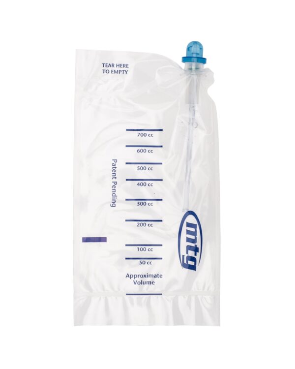 EZ-Advancer Closed System Intermittent Female Catheter, Pocket-Size, 14 Fr, 6" Length, 700 mL Collection Bag, Privacy/Disposal Bag
