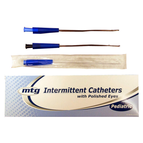 MTG Coude Tip Intermittent Catheter, 10 Fr, 10" Vinyl Catheter with Handling Sleeve
