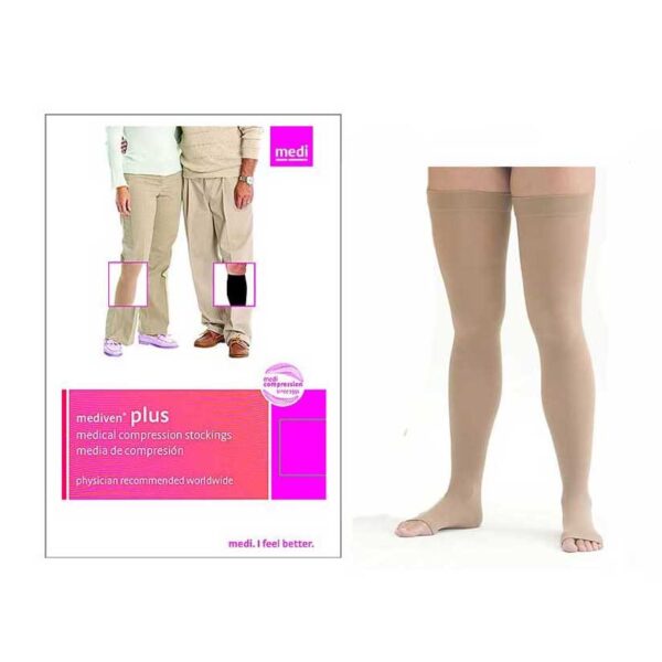 Mediven Plus Thigh Stocking w/Silicone Top Size 7