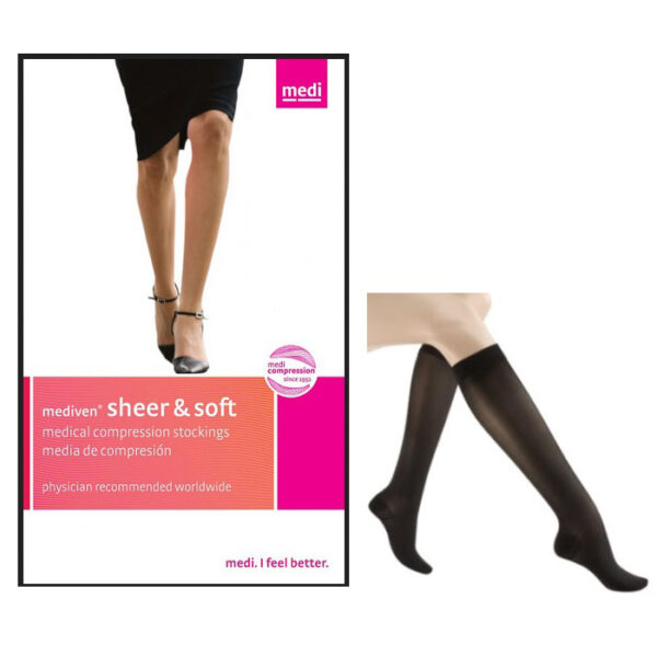 Sheer & Soft Pantyhose, 15-20, Closed, Ebony, Size 2