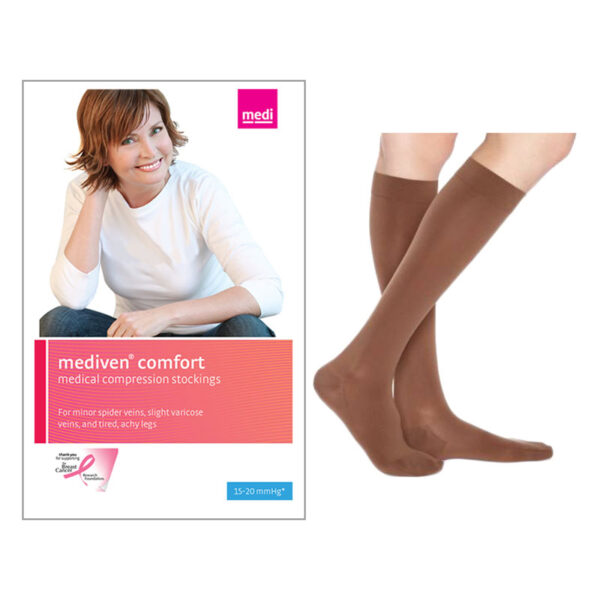 Mediven Comfort Calf, 15-20, Closed Toe, Wheat, Size 1