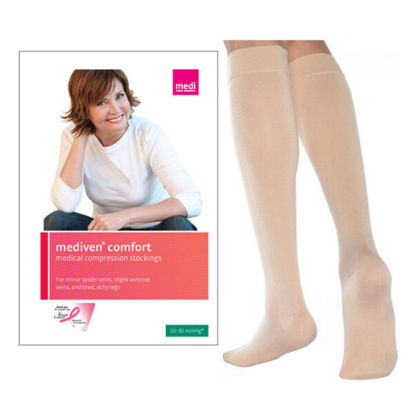 Mediven Comfort Knee-High, 20-30, Closed, Wheat, Size 5