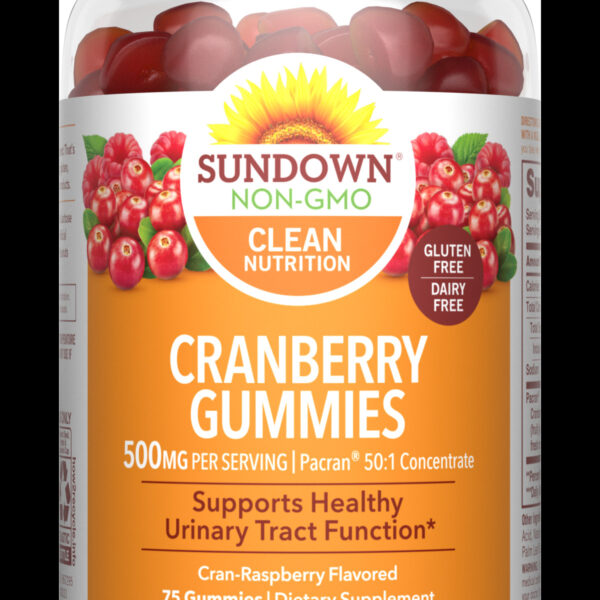 Sundown Naturals Cranberry Gummies, 500mg, 75 ct