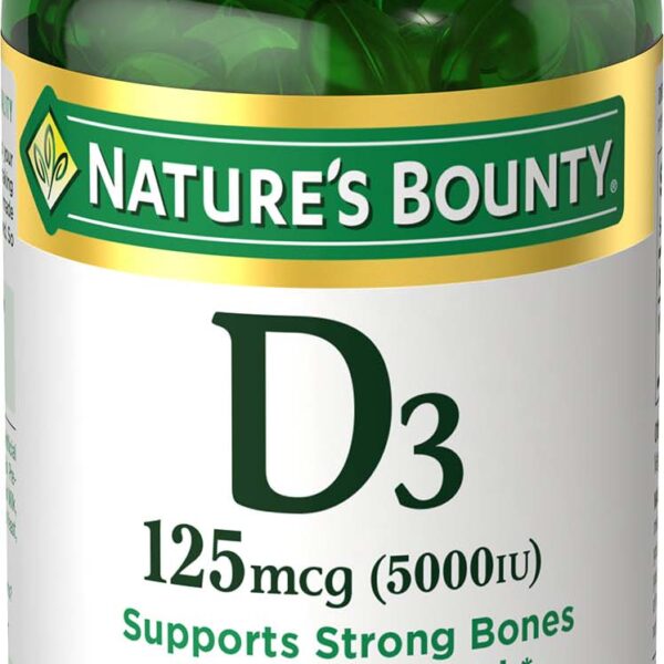 Nature's Bounty Vitamin D, 5000IU, 150 ct