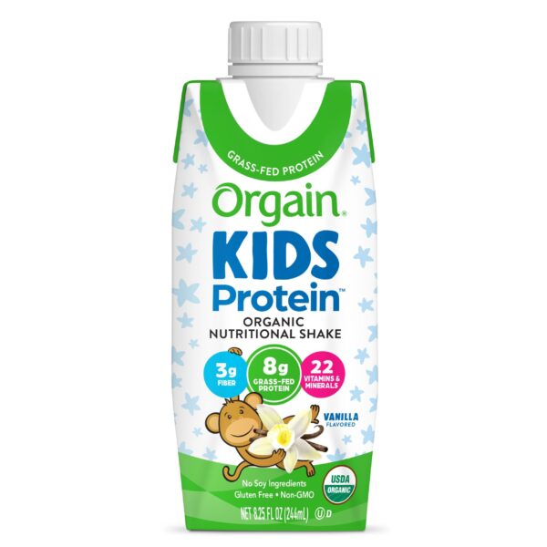 Orgain Kids Protein Nutritional Shake, Vanilla, 8.25 fl oz