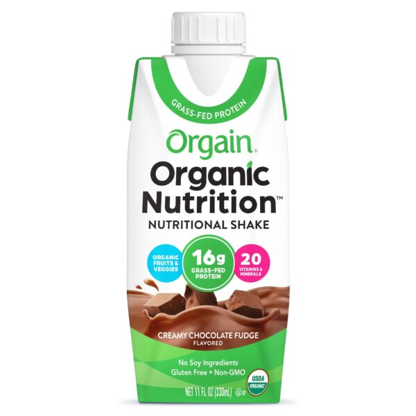Orgain Organic Nutrition All-in-One Nutritional Shake, Creamy Chocolate Fudge, 11 fl oz