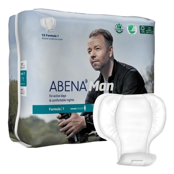 Abena Man Bladder Control Pads, Formula 1, 9" x 11.5"