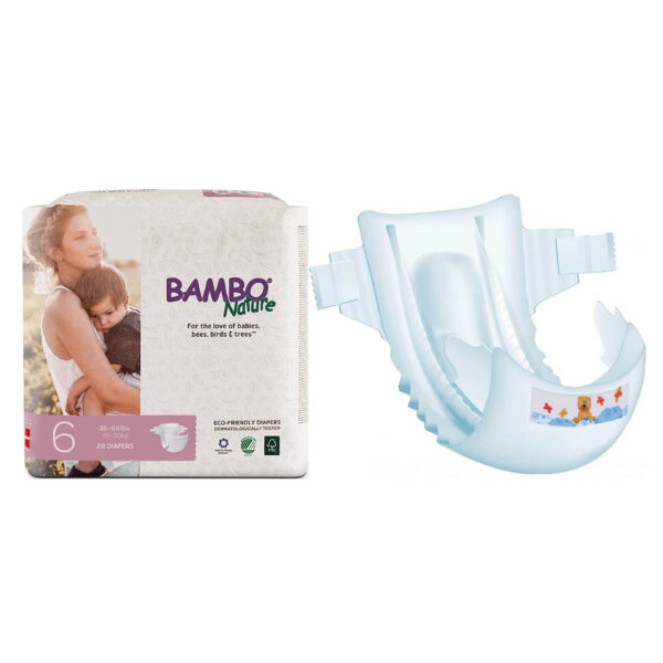 Bambo Nature Disposable Diapers, Size 6,  35-66 lbs.