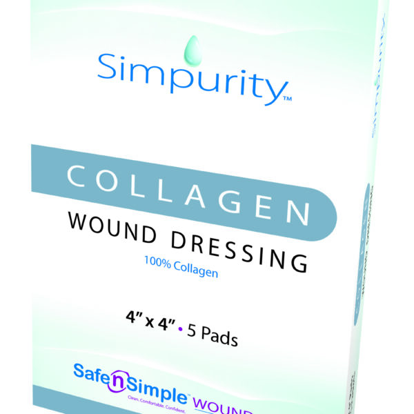 Simpurity Collagen Pad Wound Dressing, 4" x 4"