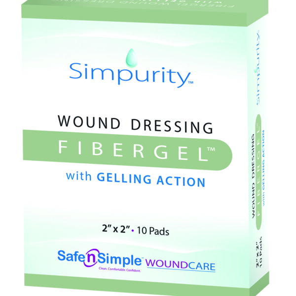 Simpurity Fibergel Pad Wound Dressing, 2" x 2"