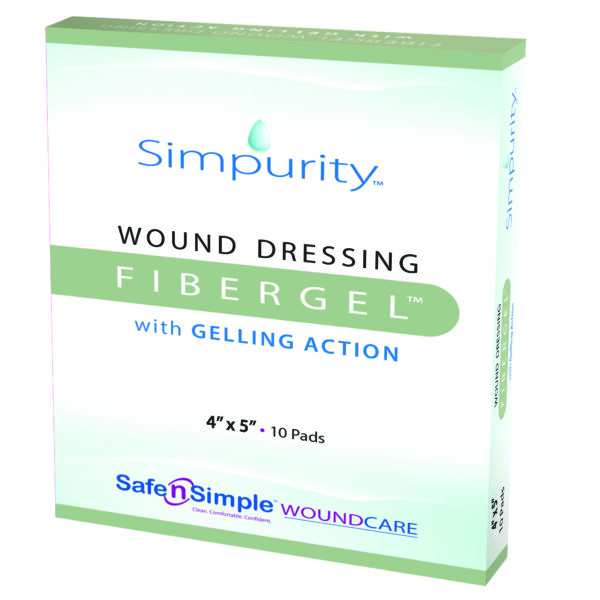 Simpurity Fibergel Dressing, 4" x 5"