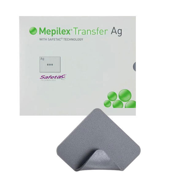 Mepilex Transfer Ag 8" x 20" Antimicrobial Soft Silicone Exudate Transfer Dressing