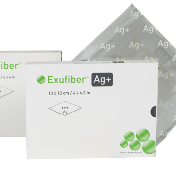 Exufiber Ag+ Silver Gelling Fiber Wound Dressing, 8" x 12"