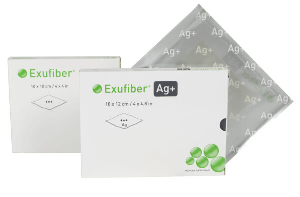 Exufiber Silver Gelling Fiber Wound Dressing, 4" x 4"
