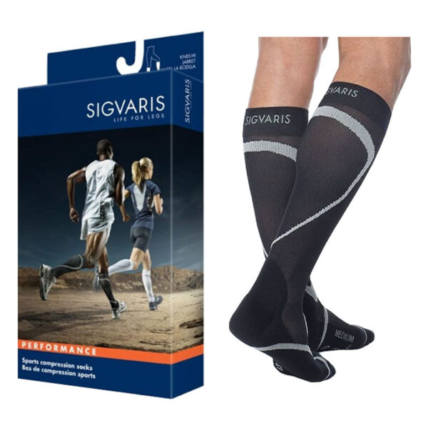 412C Motion High Tech Calf, 20-30mmHg, Unisex, Size SS, Black