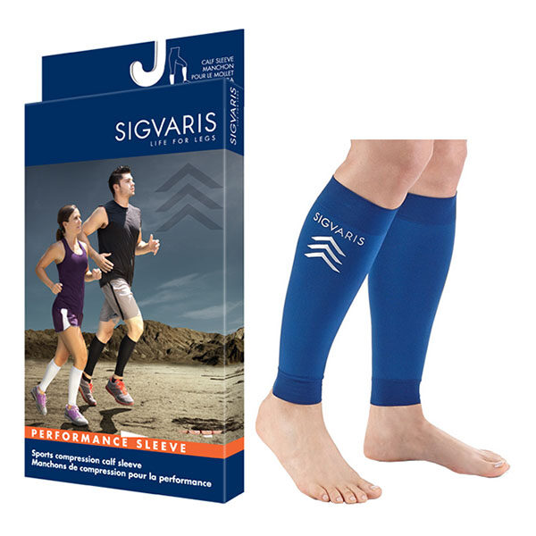412V Performance Sleeve Calf, 20-30mmHg, Unisex, Large, Blue