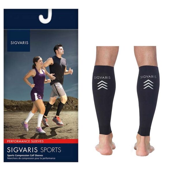 412V Performance Sleeve Calf, 20-30mmHg, Unisex, Medium, Black