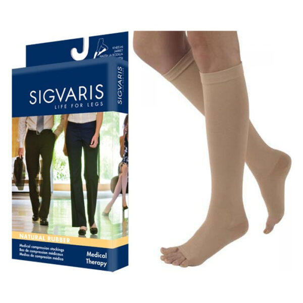 503C Natural Rubber Calf, 30-40mmHg, Unisex, Size S1, Beige